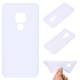 Solid Color Soft Matte TPU Back Cover for Huawei Mate 20 - White Huawei Cases Mobile