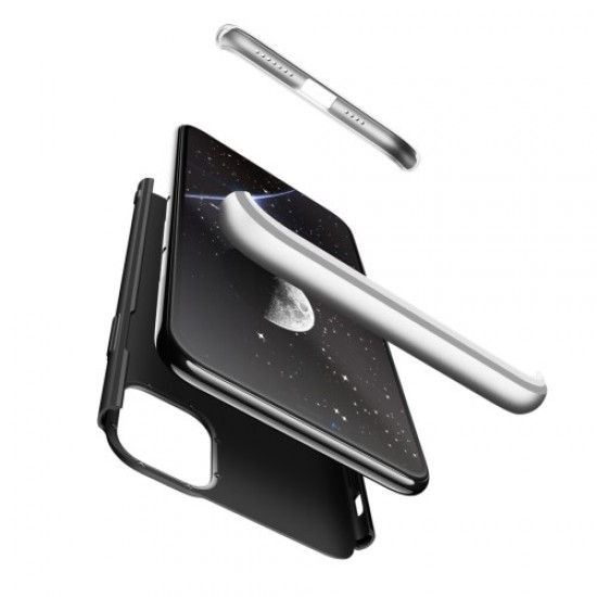 GKK Detachable 3-Piece Matte Hard PC Case for iPhone 11 Pro 5.8-inch - Silver Apple Cases Mobile