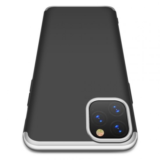 GKK Detachable 3-Piece Matte Hard PC Phone Shell Casing for iPhone 11 Pro Max 6.5-inch - Silver Apple Cases Mobile