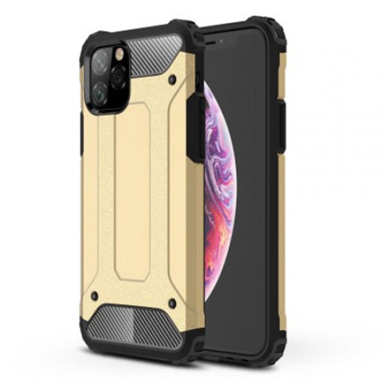 Tough Armor Υβριδική Θήκη Σιλικόνης TPU σε Συνδυαμό με Πλαστικό για iPhone 11 Pro - Χρυσαφί Apple Θήκες Κινητών