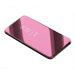 Θήκη Βιβλίο View Window (Όψη Καθρέφτη) με Βάση Στήριξης για Huawei Honor 8X - Ροζέ Χρυσαφί