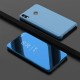 View Window Leather Stand Mobile Cover for Huawei Honor 8X / Honor View 10 Lite [Electroplating Mirror Surface] - Blue Huawei Cases Mobile