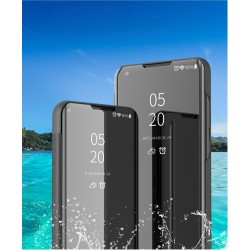 Θήκη Βιβλίο View Window (Όψη Καθρέφτη) με Βάση Στήριξης για Huawei Honor 8X - Ροζέ Χρυσαφί