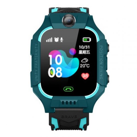 Q19 Smart Watch Kids LBS Positioning Location SOS Camera Phone Watch Voice Chat Smartwatch - Green Gadgets - Toys - Hobby
