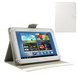 Universal Δερμάτινη Θήκη Βιβλίο με Βάση Στήριξης για iPad Air / Sony Xperia Tablet Z 10 ιντσών Tablet PC - Λευκό