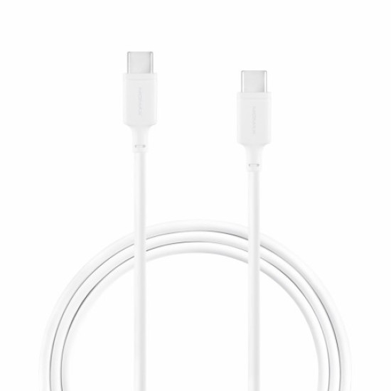 MOMAX Zero Type-C to Type-C Data Cable 3A Charge Sync Cord 1m - White Cables Adapters & Chargers