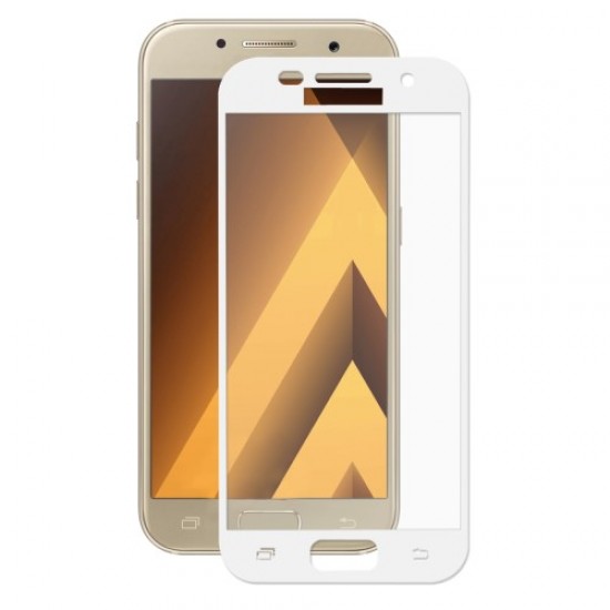 HAT PRINCE for Samsung Galaxy A5 (2017) 2.5D Tempered Glass Screen Guard Film 0.26mm Complete Cover - White Samsung Screen Protectors