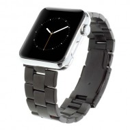 For Apple Watch Series 5 / 4 44mm / Series 3 / 2 / 1 42mm Stainless Steel Watch Strap Band Classic Buckle - Black