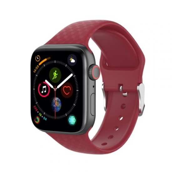 Μπρασελέ Σιλικόνης Σχέδιο Διαμαντιών 3D για Apple Watch Series 5 / 4 44mm / Series 3 / 2 / 1 42mm - Κόκκινο Gadgets - Παιχνίδια - Hobby