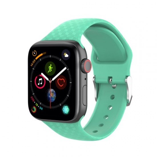 3D Diamond Texture Silicone Watch Strap for Apple Watch Series 5 4 44mm / Series 3 2 1 42mm - Green Gadgets - Toys - Hobby