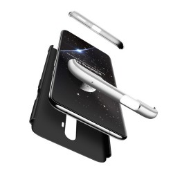 GKK 360 μοιρών Σκληρή Θήκη Ματ με Βελούδινη Υφή Πρόσοψης και Πλάτης για OnePlus 7T Pro - Μαύρο / Ασημί GKK 360 μοιρών Σκληρή Θήκη Ματ με Βελούδινη Υφή Πρόσοψης και Πλάτης για OnePlus 7T Pro - Μαύρο / Ασημί