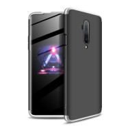 GKK Detachable 3-Piece Matte PC Back Shell for OnePlus 7T Pro - Silver/Black