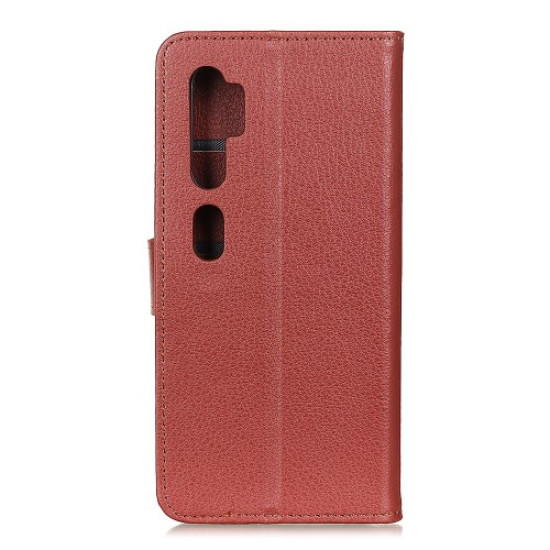 Δερμάτινη Θήκη Πορτοφόλι με Βάση Στήριξης για Xiaomi Mi Note 10 / Mi CC9 Pro - Καφέ XIAOMI Θήκες Κινητών