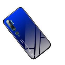 Σκληρή Θήκη με Γυαλιστερή Πλάτη με Σιλικόνη Περιμετρικά για Xiaomi Mi Note 10 / Mi CC9 Pro - Μαύρο / Μπλε
