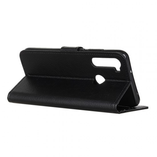 Classic Litchi Texture PU Leather Wallet Case for Xiaomi Redmi Note 8T - Black XIAOMI Cases Mobile