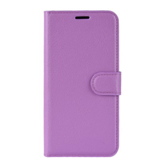 Litchi Skin Leather Wallet Stand Phone Case for Xiaomi Redmi Note 8 - Purple XIAOMI Cases Mobile