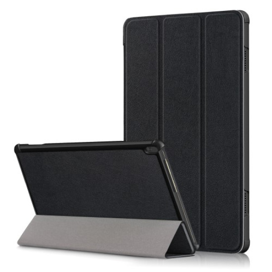 Tri-fold Stand Leather Smart Case for Lenovo Tab M10 TB-X605F/TB-X505 - Black Lenovo Cases Mobile Tablet