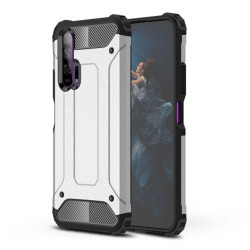 Tough Armor Υβριδική Θήκη Σιλικόνης TPU σε Συνδυαμό με Πλαστικό για Huawei Honor 20 Pro - Ασημί