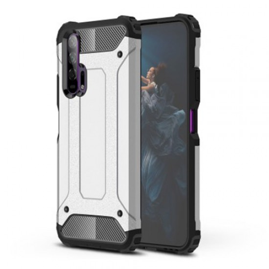 Armor Guard Plastic + TPU Hybrid Case for Huawei Honor 20 Pro - Silver Huawei Cases Mobile