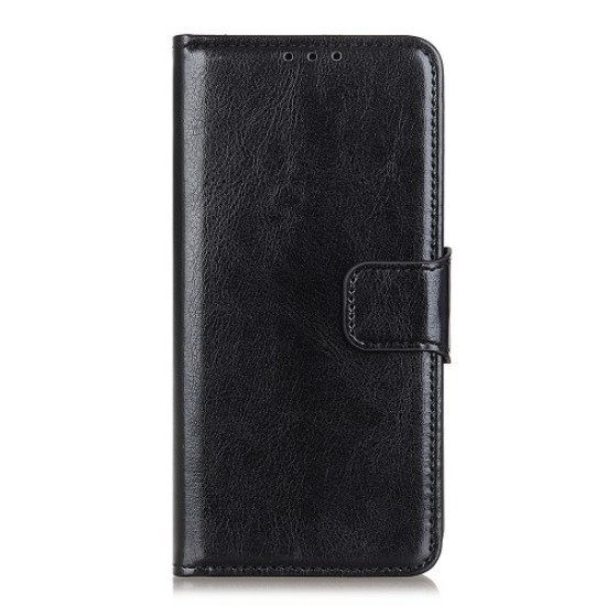 Crazy Horse Wallet Leather Stand Case for Samsung Galaxy S20 - Black Samsung Cases Mobile