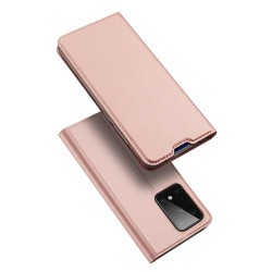 DUX DUCIS Skin Pro Series Leather Stand Cover for Samsung Galaxy S20 Plus 6.9 inch - Rose Gold