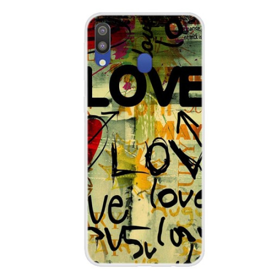 Θήκη Σιλικόνης TPU για Samsung Galaxy M20 - Μοτίβο Love Samsung Θήκες Κινητών