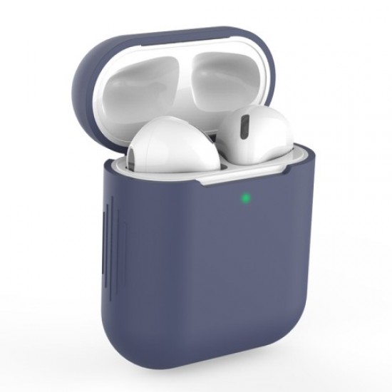 Silicone AirPods Protective Box for Apple AirPods with Charging Case (2019)/with Wireless Charging Case (2019) - Dark Blue Gadgets - Toys - Hobby