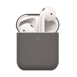 Θήκη Σιλικόνης Ματ για Apple AirPods - Γκρι Θήκη Σιλικόνης Ματ για Apple AirPods - Γκρι