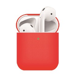 Θήκη Σιλικόνης Ματ για Apple AirPods - Κόκκινο Θήκη Σιλικόνης Ματ για Apple AirPods - Κόκκινο