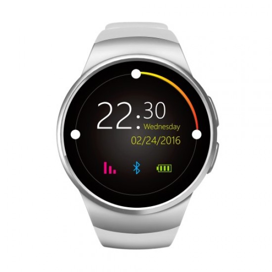 KW18 1.3 inch IPS LCD Bluetooth Smart Watch Phone Υποστηρίζει SIM / TF Κάρτα με Heart Rate Pedometer Sedentary - Ασημί Gadgets - Παιχνίδια - Hobby