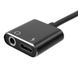 USB Type-C to 3.5mm Jack Aux Audio + Type-C Female Charging Port Cable Adapter USB Type-C to 3.5mm Jack Aux Audio + Type-C Female Charging Port Cable Adapter