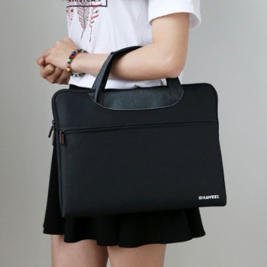 HAWEEL Waterproof Shockproof Oxford Sleeve Pouch Handbag for 15-inch Laptops/Tablets - Black Universal Tablets Cases