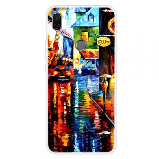 Pattern Printing TPU Case for Huawei P Smart Z - Oil Painting Huawei Cases Mobile