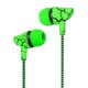 Crack Braided Wired 3.5mm Sport Headphone with Microphone Free Headphone for iPhone Samsung Xiaomi etc. - Green Headsets