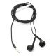 3.5mm Stereo Earphone Headset with Remote and Mic - Black Headsets