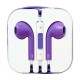3.5mm Stereo Earphone Headset with Remote and Mic - Purple Headsets