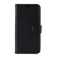 Litchi Skin Wallet Leather Cool Stand Case for Xiaomi Redmi 8 - Black