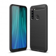 Θήκη Σιλικόνης TPU Carbon Fiber Brushed για Xiaomi Redmi Note 8 - Μαύρο