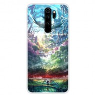 Θήκη Σιλικόνης TPU για Xiaomi Redmi Note 8 Pro - Ονειρικό Σκηνικό και Δράκος
