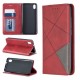 Geometric Pattern Leather Card Holder Case for Xiaomi Redmi 7A - Red XIAOMI Cases Mobile