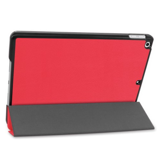 Tri-fold Stand Leather Smart Case for iPad 10.2 (2019) - Red Apple Cases Tablet