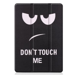 Pattern Printing PU Leather Tri-fold Stand Tablet Case for iPad 10.2 (2019) - Don't Touch Me