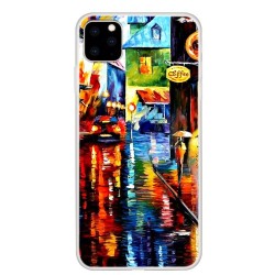 Pattern Printing TPU Back Case for iPhone 11 6.1 inch (2019) - Oil Painting