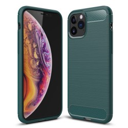 Θήκη Σιλικόνης TPU Carbon Fiber Brushed για iPhone 11 Pro 5.8 inch (2019) - Πράσινο του Δάσους