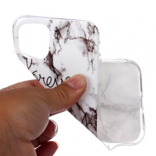 Θήκη Σιλικόνης TPU για iPhone 11 Pro 5.8 inch (2019) - Forever and Always σε Φόντο Λευκό Μάρμαρο Apple Θήκες Κινητών