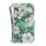 Pattern Printing Light Spot Decor Leather Wallet Case for Huawei Y5 (2019) - Beautiful Flowers
