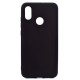Θήκη Σιλικόνης TPU Ματ για Huawei Y6 (2019, with Fingerprint Sensor) / Y6 Prime (2019) / Honor 8A - Μαύρο Huawei Θήκες Κινητών