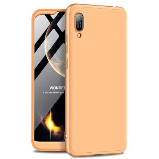 GKK Detachable 3-Piece Matte Hard PC Case for Huawei Y6 (2019, without Fingerprint Sensor) / Y6 Pro (2019) / Enjoy 9e - Gold Huawei Cases Mobile