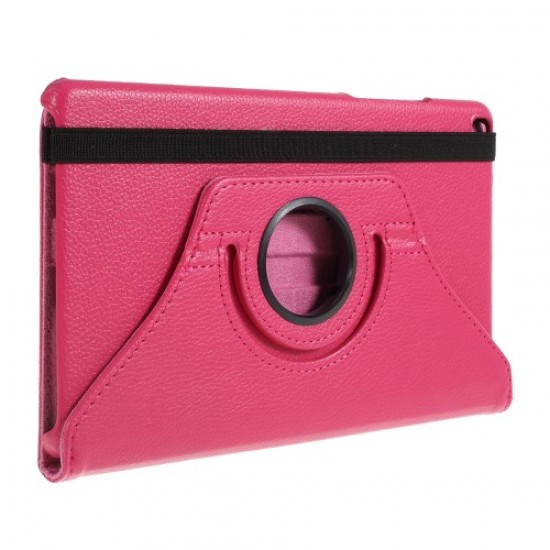 Litchi Texture PU Leather Protective Tablet Case for Samsung Galaxy Tab A 8.0 Wi-Fi (2019) T290/ LTE T295 - Rose Samsung Cases Mobile Tablet