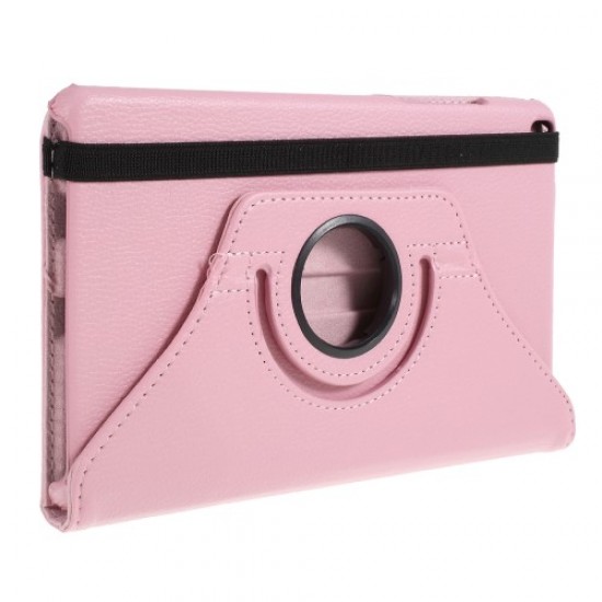 Litchi Texture PU Leather Protective Tablet Case for Samsung Galaxy Tab A 8.0 Wi-Fi (2019) T290/ LTE T295 - Pink Samsung Cases Mobile Tablet